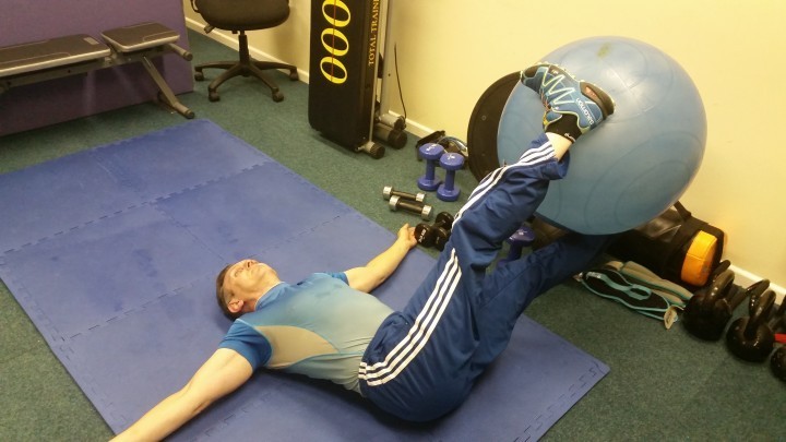 Fit ball in my face, verbal abuse to the personal trainer… we’ve reached a new level!