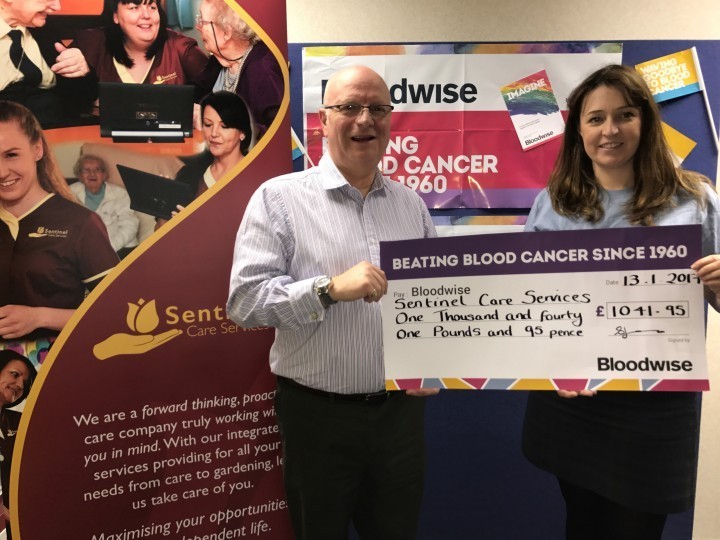 Shropshire care company raises over £1,000 for blood cancer charity