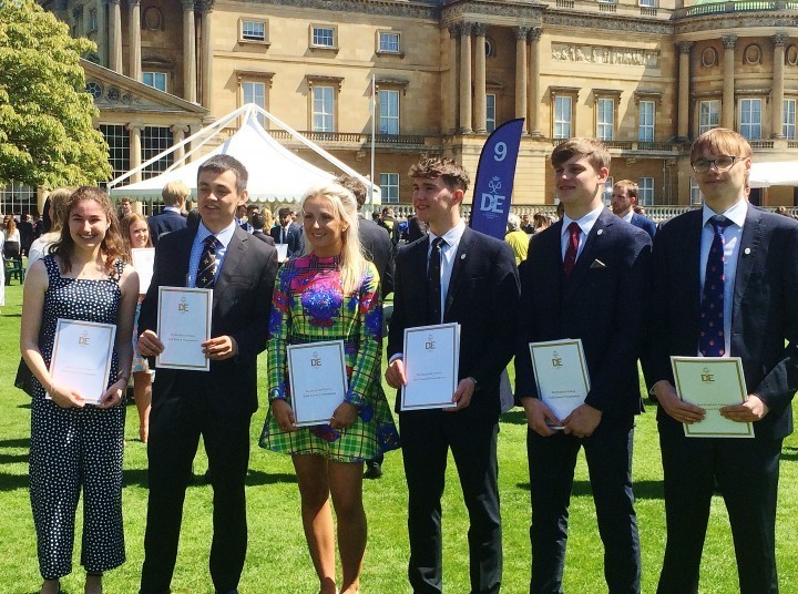Shropshire students celebrate gold DofE awards at Buckingham Palace