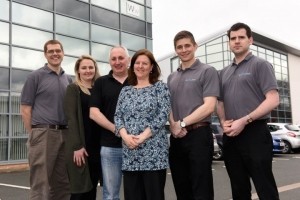 Paul and Katy Jones (centre) and the team at Network Support Solutions.