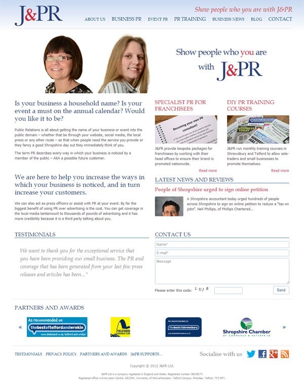 A new year and a new look re-branded company! Welcome to J&PR Ltd.
